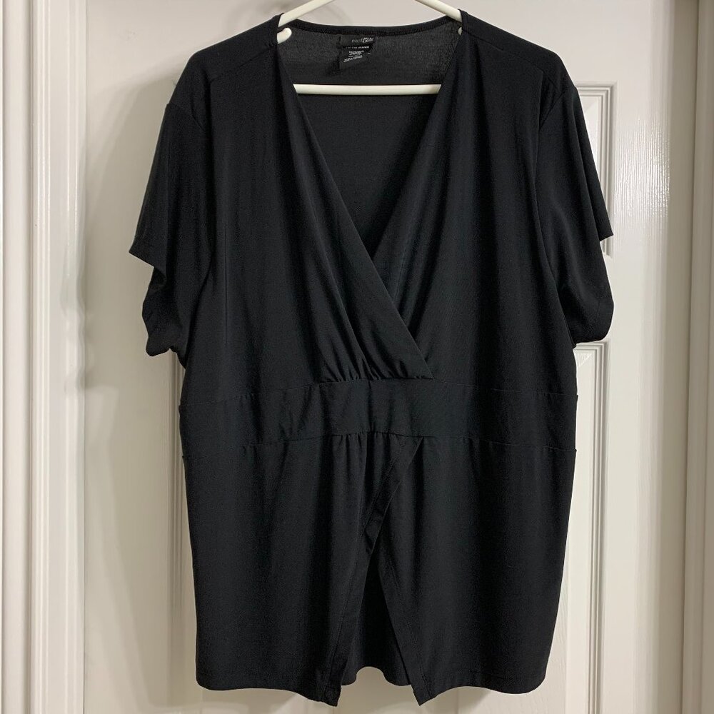 East 5th Brand Women's Black Stretchy Blouse, Size 3X
